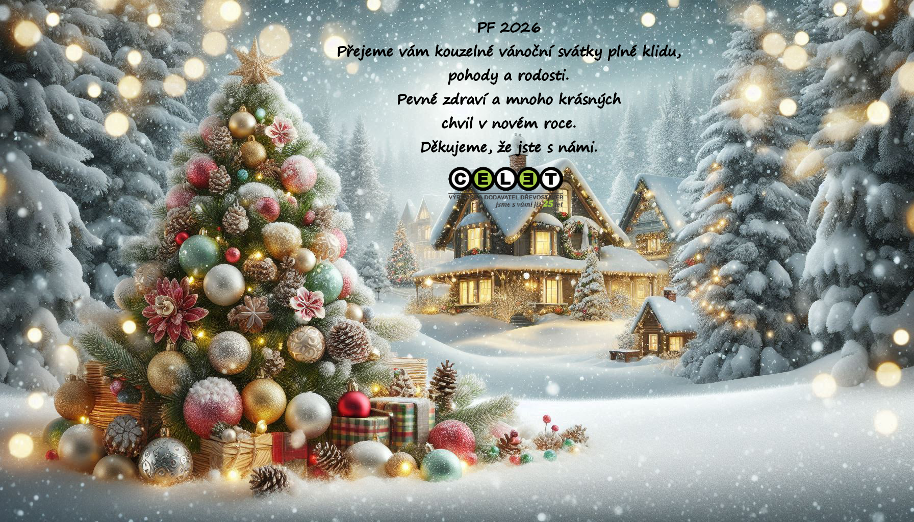 Vánoční přání CELET PF 2026